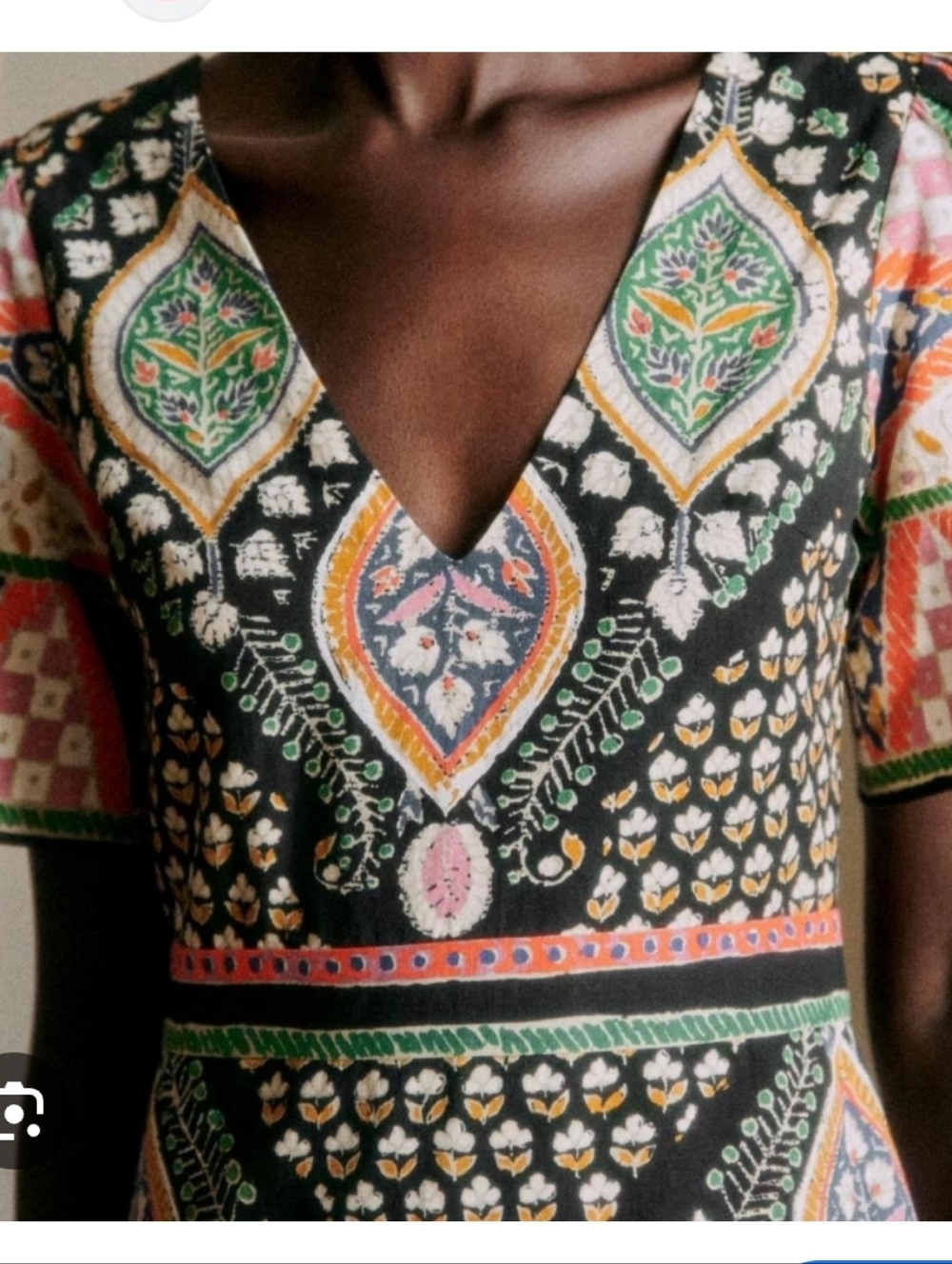 Sezane Multicolor Printed Midi Skirt - Picture 2 of 14
